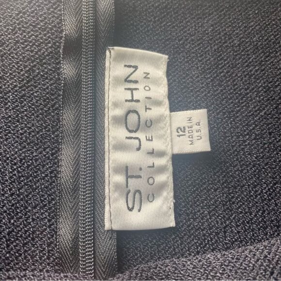 St. John knits evening Black pencil skirt, size 12. - Picture 6 of 10